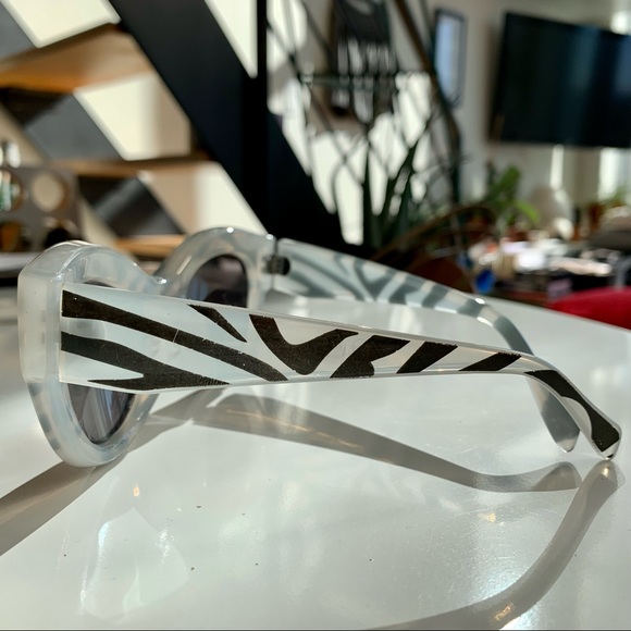 CHEAP MONDAY Vicious Zebra Cats Eye Sunglasses- so cool! - Picture 5 of 9